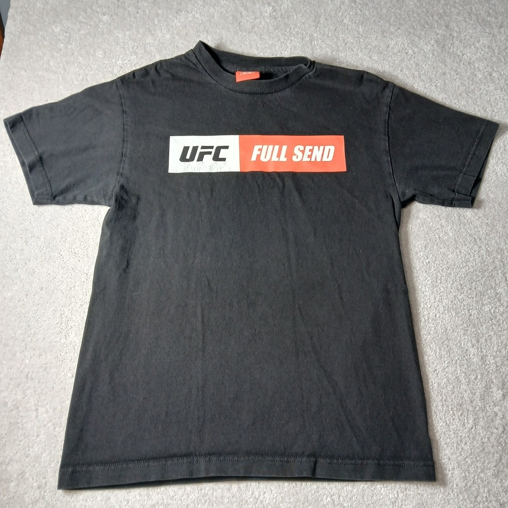 Full Send UFC T-Shirt Mens Medium Black Short Sleeve Graphic Tee Nelk Boys MMA
